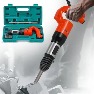 NEWTRY Pneumatic Hammer Shovel Air Chisel Powerful Air Chipping Hammer Concrete Breaker Open Air Shovel for Soldering Point Grinding and Hardware Derusting With Case (PG-C6 21L/S)