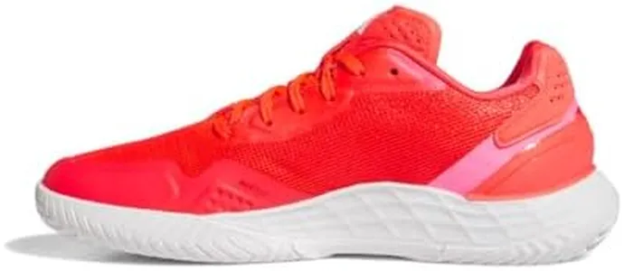 adidas Women's Defiant Speed 2 Tennis Sneaker, Lucid Red/Zero Metallic/Lucid Pink, 11.5