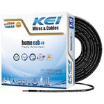 KEI WIRES & CABLES Homecab 1.5 sqmm 1 Core 99.97% Pure Copper Conductor Flame Retardant House Wire PVC Insulated Cable for Domestic & Industrial Electrical Wiring (Black, 90 Meters)