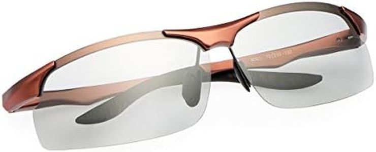 LJIMI Photochromic Sports Sunglasses with Polarized Lens for Men and Women Outdoor Driving Cycling Fishing 100% UV400 Protection Eyewear Anti Glare Eyeglasses Reduce Eye Fatigue Safety Glasses Shades