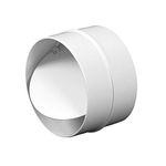 Ø 100 mm / 4 in Anti Backdraft Non-Return Pipe Connection White PVC Round Grille