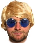 Mens Adult Boyband Wig Fancy Dress Short Wigs Pop Party Costume 60s 70s 80s (Blonde)