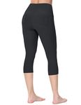 Dragon Fit Women's Capris Leggings High Waisted Casual Workout Running Yoga Pants with Pockets Black