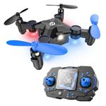 Holy Stone HS190 Foldable Mini Drone for Kids Beginners, RC Nano Quadcopter with Altitude Hold, 3D Flips, High Speeds Rotation, Headless Mode, Throw to Go, One Key Return, Great Gift Toys for Boys and Girls, Blue