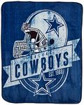 Northwest NFL Dallas Cowboys Unisex-Adult Raschel Throw Blanket, 50" x 60", Grand Stand