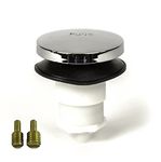 PF WaterWorks PF0935-CH Universal Touch (Tip Toe or Foot Actuated) Bathtub/Bath Tub Drain Stopper Includes 3/8" and 5/16" Fittings, No Hair Catcher, Chrome