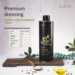 Italian Organic Extra Virgin Olive Oil, 0.75L Bottle