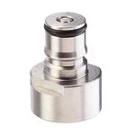 Kegco KMKCAL Keg Coupler Adapter, Liquid, Stainless Steel