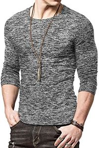 KUYIGO Mens Cool Dry Athletic Long Sleeve Baselayer Workout T-Shirt Tops Small Black