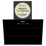 Faber Bliss 75cm 1350m³/hr Filterless Kitchen Chimney | Slant Body | Autoclean Alarm|Moodlight | Touch&Gesture | 12Yr on Motor,2Yr Comprehensive Warranty by Faber | Hood Bliss FL SC HC BK IN 75, Black