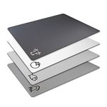 Fotouzy Flexible Plastic Cutting Board Mats with Food Icons, BPA-Free, Non-Porous, 100% Non-slip Back and Dishwasher Safe, Unique Modern Neutral Colors, Set of 4