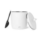 Simple Modern Vacuum Insulated Ice Bucket with Lid and Scoop | for Cocktail, Champagne, Wine, Beer, & Hosting | Stainless Steel 100oz Capacity for Large Parties | Rocks Collection | Winter White