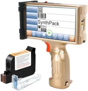 Handheld Inkjet Printer with 6.5 Inch Touchable Screen, 1200 DPI Handheld Printer With 0.5 Inch Print Height, for Printing Batch Number, Date, Logo,Barcode, QR Code on Diverse Materials(SH1)