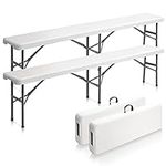 VINGLI 6 feet Plastic Folding Bench