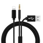 elytronic Aux Cord for Phone, Lightning to 3.5mm Aux Cord 2 in 1 Audio Charging Cable, Compatible with Phone 15 14 13 12 11 XS XR X Pad, Supports Car Stereo Speakers Headphone 3.93Ft (Black)