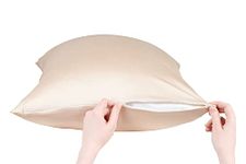 Pillowcase for Acne Prone Skin - Anti-Acne Copper Infused Bamboo Pillow Case 1pc, Dermatologist-Tested Vegan Silk Pillowcase Queen Size 20x30, Cooling Silky Satin Pillow Cases for Hair and Skin