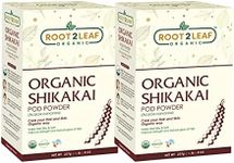 Root2Leaf Organic Shikakai Powder for Skin and Hair | Shiny Hair Growth with Anti-Dandruff Treatment | Pure Acacia Concinna Care your Hair and Skin Organic Way | Pack Of 2 | (227 + 227 GM)