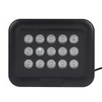 Hopcd LED Infrared Illuminator, DC 12V 15Pcs IR Infrared LEDs Camera Fill Light, IP65 Waterproof Outdoor LED Flood Lights Built-in Light Sensor for CCTV and IP Cameras