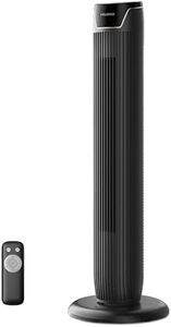 Pelonis 36" Smart Tower Fan with Remote | Ultra-Quiet 27dB Bedroom Fan | 5 Speeds & AI Auto Mode, 9H Timer, LED Display | Oscillating Cooling for Office/Home (Energy Saving 45W)