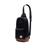 Herschel Heritage Shoulder Bag Backpack, Black, One Size 8.0L, Heritage Shoulder Bag Backpack