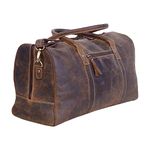 KomalC Genuine Leather Duffel | Travel Overnight Weekend Leather Bag | Sports Gym Duffel for Men by KomalC