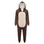 A2Z 4 Kids Animal Onesie for Kids Girls Boys Super Soft Costume Onesie - E.S Monkey 9-10