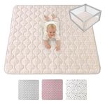 Large Padded Play Mat 127 cm – Extra Thick 1.5 cm Soft Playmat for Newborns in a Stylish Unisex Design – Baby Play Mat with Non-Slip Backing for Crawling, Soft Play & Tummy Time – Machine Washable