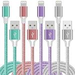 iPhone Charger [Apple MFi Certified] 4pack iPhone Charger Cord iPhone Lightning Cable Fast Charging Nylon Braided Compatible with iPhone 14 Pro/14/13 Pro/13/12/11 Pro/11/XS MAX/XR/8/7/6s