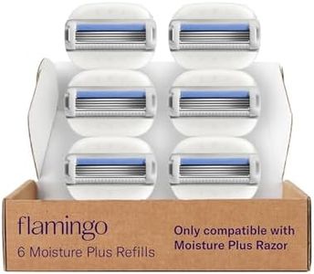 Flamingo Moisture Plus Razor Blades for Women, Moisture Plus Blade Refills, 6 Razor Refills