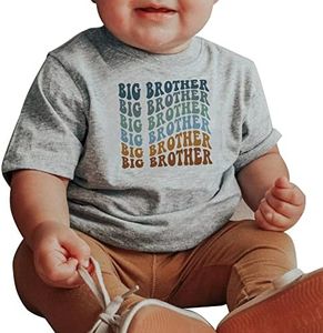 hrcfbk Toddler Baby Boys T-Shirt Short Sleeve Big Brother Pregnancy Announcement Shirt (2T, Big Brother)