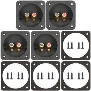 XGGYA 3.1 in Square Push Spring Speaker Box Terminal Cup, 4 Pack