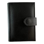 PERRÉ | Genuine Leather Passport Holder Cover, Black, Talla Única