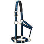 Weaver Leather Padded Adjustable Nylon Horse Halter, Blue, 1" Average Horse