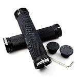 LYCAON Bike Handlebar Grips, Non-Slip-Rubber Bicycle Handle Grip with Aluminum Lock, Bike Grip for Scooter Cruiser Tricycle Wheel Chair Mountain Road Urban Foldable Bike MTB BMX