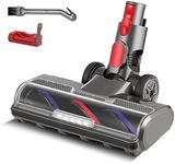 Alston Motorhead Carpets and Floor Hardwood Attachment for Dyson V7 V8 V10 V11 V15 Vacuum Cleaner with Trigger Lock and Cleaning Cut Brush, Roller Brush Bar 5 LED Headlights Vacuum Brush Attachment