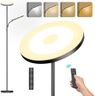 42W LED Lampadaire Dimmable, 4000LM Super Lumineux Lampadaire sur Pied Salon avec Liseuse Lampe, 2700K-6500K Intensité Variable en Continu, Télécommande et Contrôle Tactile pour Chambre et Bureau