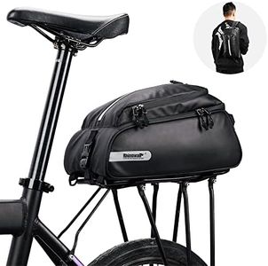HUNTVP Multifunctional Bike Trunk Bag Bike Rear Seat Bag Waterproof Rear Rack Bag Handbag for Bicycle Cargo Rack Saddle Bag Bicycle Commuter Bag Shoulder Bag
