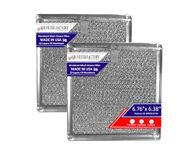 Air Filter Factory Replacement For WB02X11534 GE 6.37 x 6.75 x 0.09 Inches Microwave Oven Filter Aluminum Mesh Grease 12-Layer Vent Microwave Filter 2-Pack