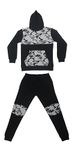 Bahob® Boys Tracksuit Activewear 2 Piece Fleece Pull Over Hoodie and Joggers Camouflage Contrast Tracksuit Set 5-14 Years (BFTS-53-D, 11-12 Years)