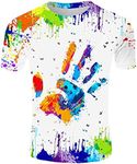 Mens Graphic Tees Tie Dye Casual Bi