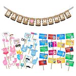 Party Propz Baby Shower Decoration Combo - 50Pcs Baby Shower Party Supplies | Baby Shower Party Decoration | Baby Shower Decoration At Home | Baby Shower Props | Baby Shower Decoration Items