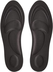Pair of 4D Orthotic Shoe Insoles Black Memory Foam Insoles | UK 5-12 | Relief Foot Pain, High Arch Support | Sports, Trainers, Work Boots | Comfort & Cushioning Shoe Inserts for Men | Trimable