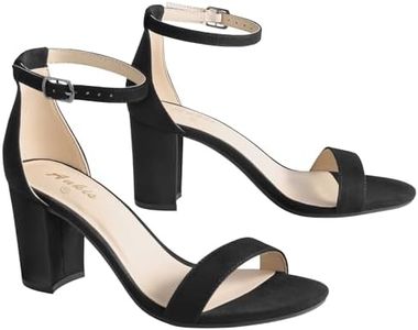 Ankis Heels for Women Open Toe Ankle Strap Chunky Heel Sandals 2.75 Inch