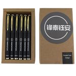 Fengtaiyuan 038P18, Gel Ink Rollerball Pens, Black Ink, Ultra Fine, 18 Pack, 0.38mmm, Writing Smooth, Cool Pens (Black038P18)