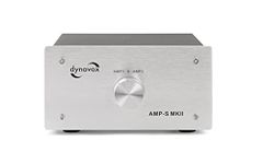 Dynavox AMP-S MKII Amplifier and Box Switch in Metal Housing for Stereo and Surround Amplifier Connection via Banana Plug or Clamp Connector Silver