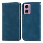 Wuhaizher Motorola G04/G24 Case Motorola E14 Case Shockproof Leather Wallet Book Flip Folio Stand View Full Protection Cover with Stand Card Slots Magnetic Phone Cases for Moto E14/G04/G24, Blue