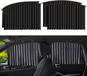 EzyShade 4pcs Magnetic Car Window Curtains, Car Window Sun Shade Protector - Car Sun Shade Protector Window, Car Side Window Privacy Cover, Car Curtain Window Slider, Removable - Keeps Cooler Screen