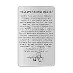 UJIMS Doctor Appreciation Gift to A Wonderful Doctor Wallet Insert Doctor Retirement Gift Thank You Gift Medical Doctor Jewelry (Wonderful Doctor Wallet)