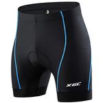 Men's Quick Dry Cycling Underwear With High-Density High-Elasticity And Highly Breathable 4D Gel Padded (Blue_6020, XXL)