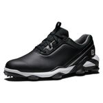 FootJoy Men's Tour Alpha Golf Shoe, Black/White/Silver, 9 UK